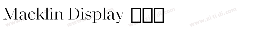 Macklin Display字体转换 Macklin Display字体转换